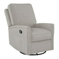 thumbnail image 1 of CorLiving Jasmine Upholstered Swivel Glider Manual Indoor Recliner Chair, 1 of 9