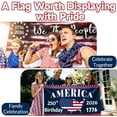 thumbnail image 4 of Guvpev 250th Anniversary American Flag 3x5 Ft Double Sided, 250 Years of Blessing Patriotic Decor, Heavy Duty 3-Ply USA Birthday Banner for Outdoor, Porch, Yard & Wall Celebration Display, 4 of 8