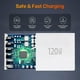 thumbnail image 3 of Bloque de cargador rápido USB C, 120 W GaN 6 puertos (6 x 20 W) tipo C PD cargador, enchufe adaptado, 3 of 7