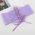 thumbnail image 2 of ibiyuan Womens Belts For Jeans Fashionable Transparent Lace Stretch Belt Wide Elastic Waist Cincher Sash Band For Dresses, 2 of 3