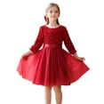 thumbnail image 2 of Fozruso Cute Girls Dresses Dress For Girls Elegant Pageant Performance Recital Party Gown With Sequins Sizes 15-16 Years, 2 of 7