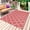 Watermelon Red, variant on Red Moroccan Outdoor Rug 4x6 Ft - Reversible Patio Rug Outdoor Camping Rugs, Ethnic Abstract Geometric Quatrefoil Grid Washable Indoor Outdoor Area Rugs, Non-Slip Outdoor Carpet Runner for Deck/Porch
