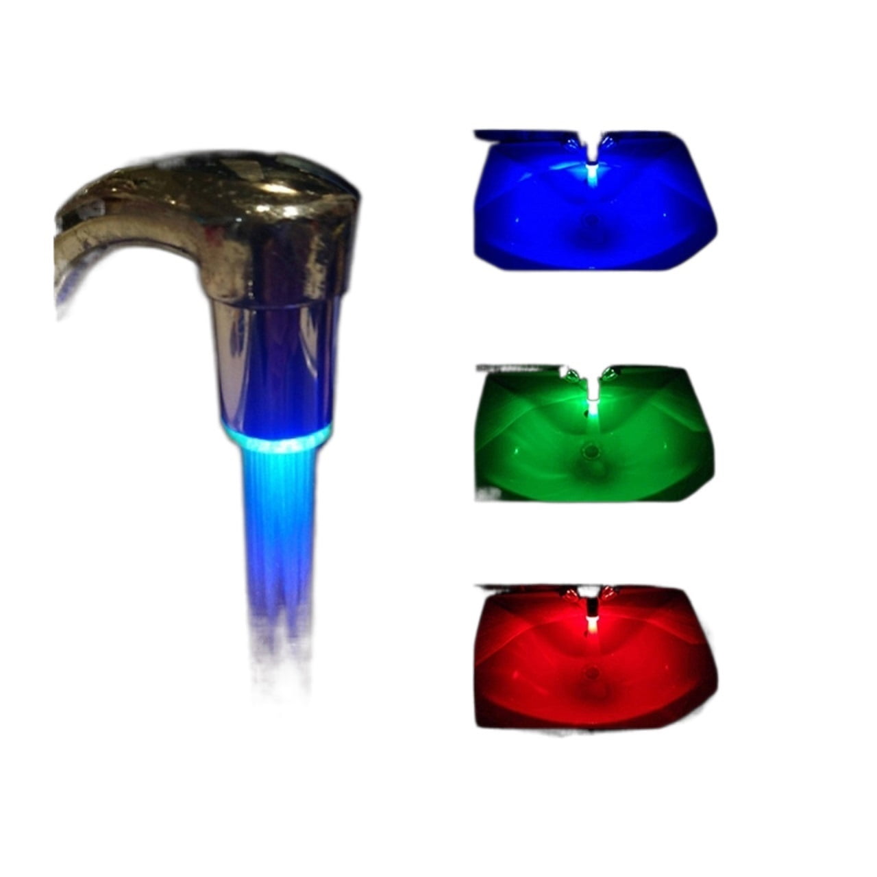 LED Temperature Sensitive Light-up Faucet Kitchen Bathroom Glow Water Saving Faucet Aerator Tap Nozzle Shower Easy To Clean ,Easy to Use