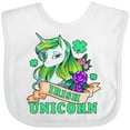 thumbnail image 3 of Inktastic St Patricks Day Irish Unicorn Illustration with Shamrocks Boys or Girls Baby Bib, 3 of 4