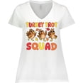 thumbnail image 3 of Inktastic Turkey Trot Squad Thanksgiving Women's Plus Size V-Neck T-Shirt, 3 of 5