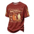 thumbnail image 2 of KLHDSF Mens Lightweight Breathable Halloween Graphic Top Short Sleeve Crewneck Casual Daily T-Shirt Red XL, 2 of 5