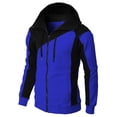thumbnail image 3 of xiaxaixu Men Leisure Clothes Set, Long Sleeve Hooded Sweatshirt+Solid Color Drawstring Trousers, 3 of 4