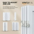 thumbnail image 6 of VINGLI 70'' H Room Divider, Non-Woven Fabric Privacy Screen, Indoor Partition Wall Dividers, Freestanding Hinged Space Separator with Modern Unique Pattern, 6 of 8