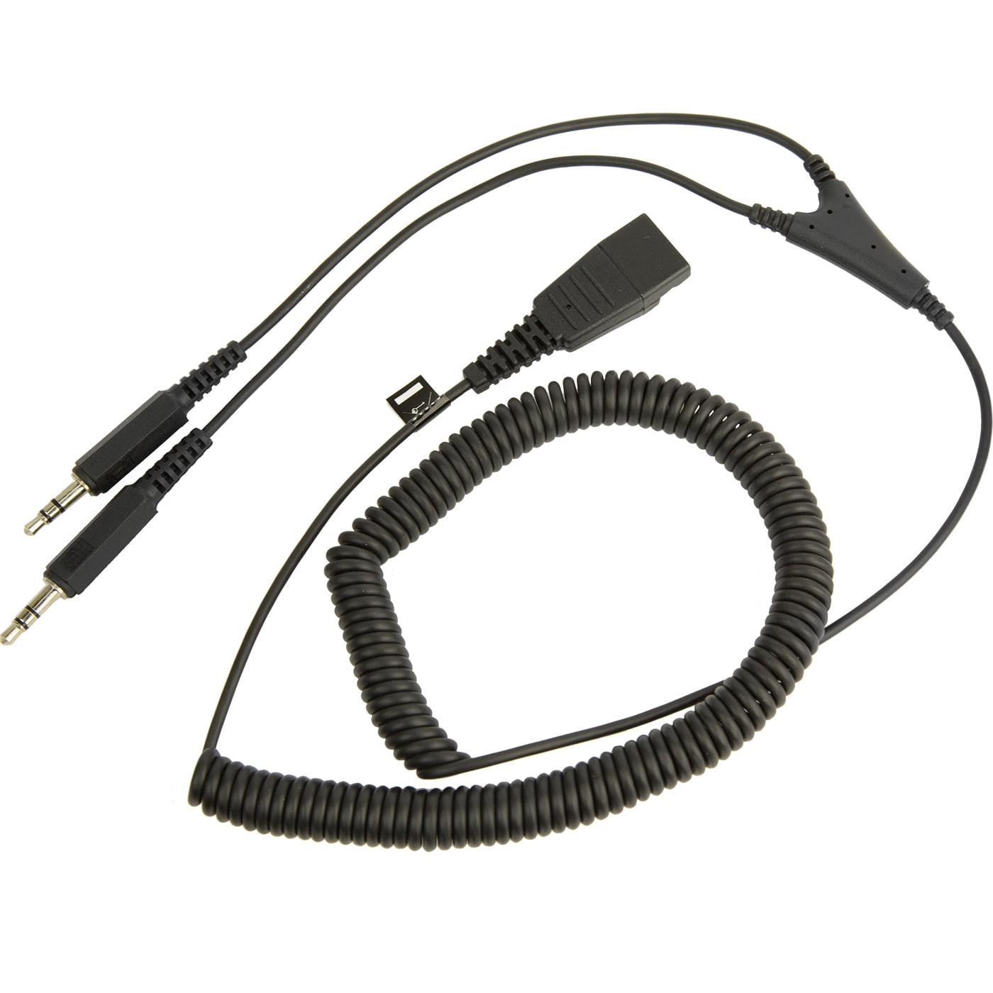 Jabra Cord QD PC Cord to dual 3.5 mm Jack coiled cord 8734-599