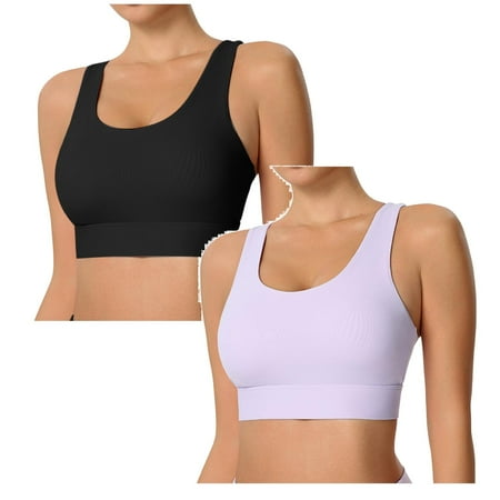 LUOGENLI Women Bras Underwire Women s Sexy Large Size Integrated High Strength Shockproof Yoga Running Fitness Sports Bra Women Bras No Underwire Front Closure Women Bras Pack of 6 S