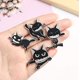 thumbnail image 4 of Lindo gato negro con alfileres esmaltados con cuchillo, conjunto de alfileres de solapa esmaltados de dibujos animados, broches divertidos de animales, alfileres con insignia para accesorios de mochi, 4 of 5