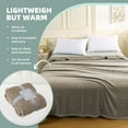 thumbnail image 6 of Summer Savings Clearance! Boovnll Throw Blanket - 47x80" Super Soft & Cozy Solid Color Lightweight Flannel Blankets - Machine Washable Microfiber for All Season Home, Living Room, Couch, Blanket, 6 of 6