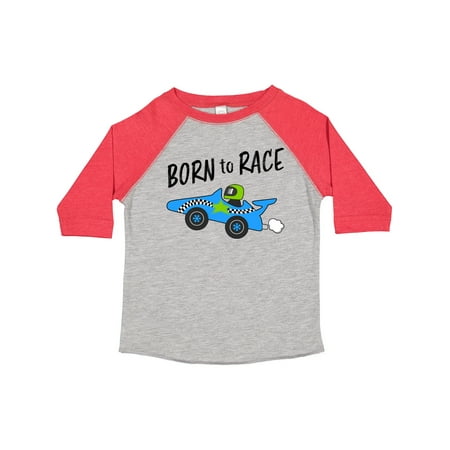 

Inktastic Born to Race- Blue Race Car Gift Toddler Boy or Toddler Girl T-Shirt