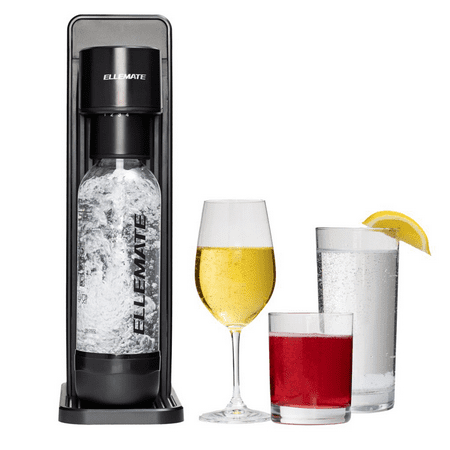 

Ellemate Dynamic Carbonated Drink Maker Fizz Soda Water Wine Juice and More Gray