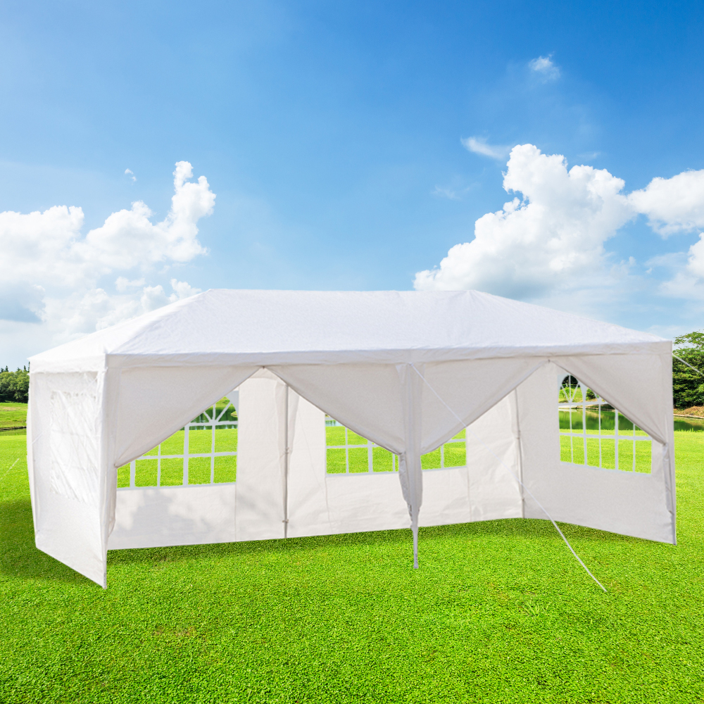 Canopy Tent for Outside, YOFE Party Tent with 6 Sidewalls for Backyard, Portable Shelter Tent for Camping Birthday BBQ Commercial Event, Waterproof Sun-proof Wedding Canopy Tent, White, 20x10 ft, D156 - image 2 of 11