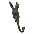 thumbnail image 6 of Pack Of 2 Cast Iron Farmhouse Rustic Whimsical Bunny Rabbit Wall Coat Hooks, 6 of 9