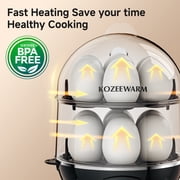 Egg Cooker - Rapid 2-Layer 14 Eggs Boiler with Auto Shut-off, Poacher & Omelette Maker, Easy Clean Stainless Steel Heating Plate for Soft, Medium, Hard Boiled Eggs - Green