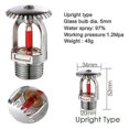 thumbnail image 3 of 5Pcs Fire Sprinkler-Head 155, Upright Sprinklers-Head Water Spray-Up 68 Quick Response 1/2Inch NPT, 3 of 5