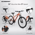 thumbnail image 3 of 26 Inch Mountain Bike 21 Speeds, Full Suspension Bicycle with Suspension Fork, Steel Frame Disc-Brake for Men Women, Adult Bike for Outdoor Sports, 3 of 9
