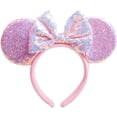thumbnail image 1 of Diadema WW-WONDERFULWORLD con orejas de ratón unisex con lazo y copo de nieve, 1 of 6
