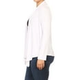 thumbnail image 3 of MOA COLLECTION Women's Plus Size Solid Casual Long Sleeve Drape Front Open Jacket Cardigan, 3 of 4