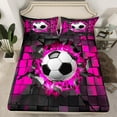 thumbnail image 2 of Erosebridal Soccer Sheet Set Twin,Sport Theme Bedding Sets Twin Size,3pcs, 2 of 7