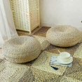 thumbnail image 3 of Round Handwoven Floor Cushion for Meditation, Yoga, and Seating Support Mat Pad Pillow, 3 of 5