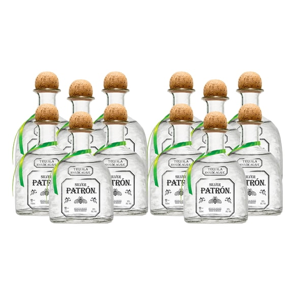 Pack De 12 Tequila Patron Silver Blanco 700Ml