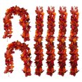 thumbnail image 1 of FOCUSNORM Fall Vines Artificial Maple Leaves Garland Hanging Vines Holiday Home Decor Party Favor, 1 of 4