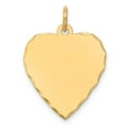 thumbnail image 1 of FB Jewels 14K Yellow Gold Etched .027 Gauge Engravable Heart Disc Charm, 1 of 3