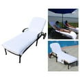 thumbnail image 3 of Toalla para silla de playa para piscina, natación, tomar el sol, jardín, playa, hotel, fácil de llevar blanco, 3 of 8