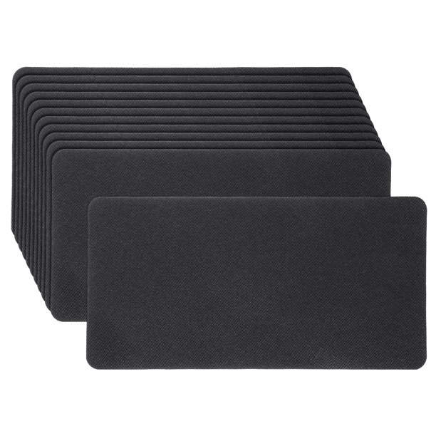 Uxcell 12 Piezas Parches de Planchar de Mezclilla para Ropa Parches de Mezclilla Negro