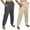 Dark Gray+Khaki, variant on DAFPZW 2 Pack Women Joggers High Waist Drawstring Fleece Athletic Pants Baggy Comfy Lightweight Sweatpants with Pockets