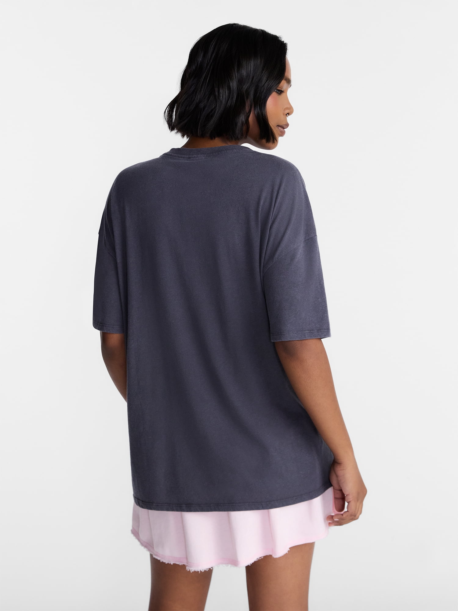 No Boundaries Washed Graphic Boyfriend Tee, Women's XXS-XXL