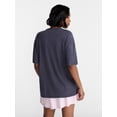 thumbnail image 3 of No Boundaries Washed Graphic Boyfriend Tee, Women's XXS-XXL, 3 of 5