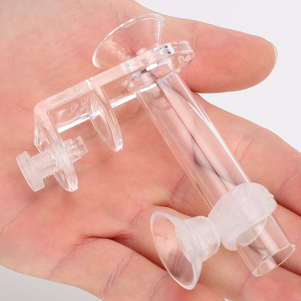 Tubo para plato de tanque acuático, tubo de alimentación para peces Tubo de alimentación acrílico acuático Tubo de alimentación para tanque de peces Lo mejor de la línea