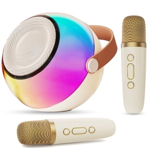 JYX Mini Karaoke Machine with 2 Wireless Microphones