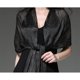 thumbnail image 4 of Bufanda larga tipo chal para mujer, ideal para bodas, fiestas de noche, protección solar, playa, graduación, con flecos y borlas (negro), 4 of 5