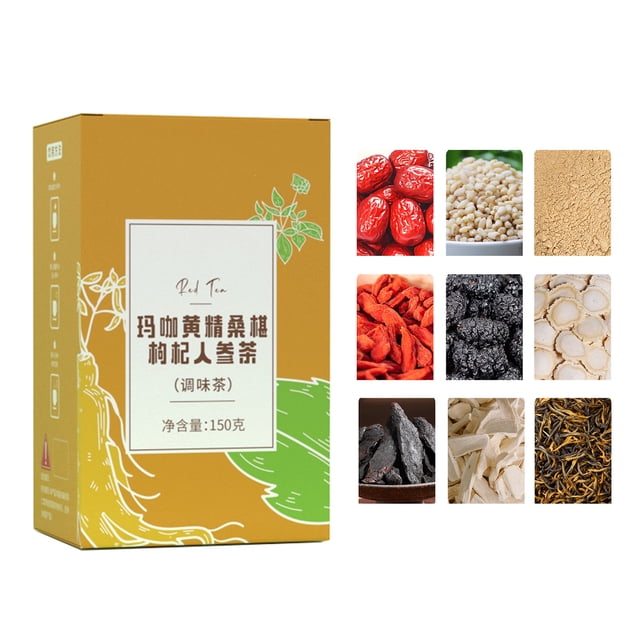 Five Treasures Tea, Herbal Tea Bags Individual Natural For Daily Drinking ANGGREK Ginseng Five Treasure Tea