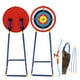 thumbnail image 5 of Juego de flechas y arco para niños, puntas de flecha de succión de simulación, juguete de entrenamiento de tiro con arco con objetivo de pie desmontable, 5 of 12