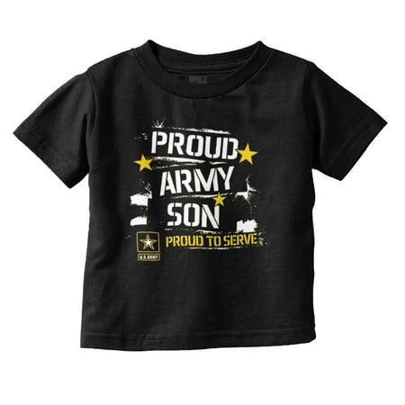 

Military Logo Proud US Army Son Youth T Shirt Tee Boys Infant Toddler Brisco Brands 24M