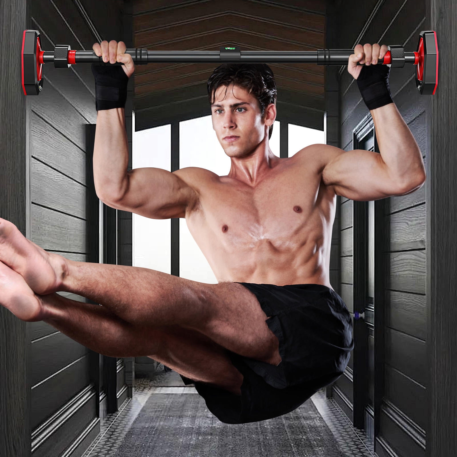 Uonlytech Home Fitness Door Bar with Ergonomic Grip and Easy Installation