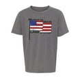 thumbnail image 2 of Home of The Free Because of the Brave Kid's 4th of July Shirts, Graphic Tees - Heather Grey MH200YPATRIOT S28 XL, 2 of 3