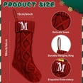 thumbnail image 6 of Personalized Christmas Stockings with Initials, 18 Inches Large Embroidered Monogrammed Cable Knit Christmas Stocking for Family, Xmas Holiday Party Gifts & Decoration for Fireplace, 6 of 7