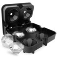 thumbnail image 1 of Bandeja de cubos 3D, moldes de diamante para cubitos de hielo de silicona, congelador, bandeja de cubitos de hielo de silicona flexible negra, esferas de hielo de fusión ultra lenta, whisky, whisky escocés, cóctel Highball o vasos de licor Sailing Electrónica, 1 of 5