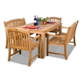 thumbnail image 7 of Amazonia Geneve 5 Piece Teak Rectangular Patio Dining Set, 7 of 7