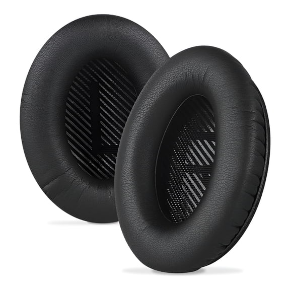 GJX Ear Pads for Qc45/Qc35/Qc35 Ii Gaming/Qc15/Qc25,Ae2/2I/2W Soundtrue Soundlink Around-Ear Headphones,Replacement Ear Cushions (Protein Leather / Black)