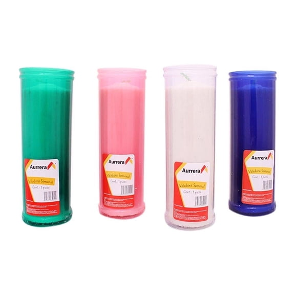 Veladora Aurrera semanal varios colores 1 pza