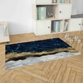 thumbnail image 3 of Gold Marble Rugs, Easy to Clean Rugs, Marble Rug, Navy Blue Marble Rug, Home Decor Rug, Blue Marble Rugs, Wedding Rug, Door Mat Rugs, 2.6'x9.2' - 80x280 cm, 3 of 8