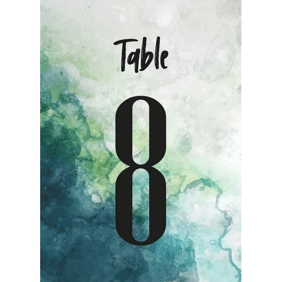 Watercolor Graphic Wedding Table Number Cardss 1-40 Double Sided With Head Table For Reception Event Party Baby Shower Birthday 4x6 Inch